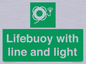 Lifebuoy with line and light